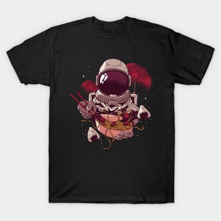 Astronaut eating ramen in a bowl T-Shirt